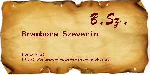 Brambora Szeverin névjegykártya